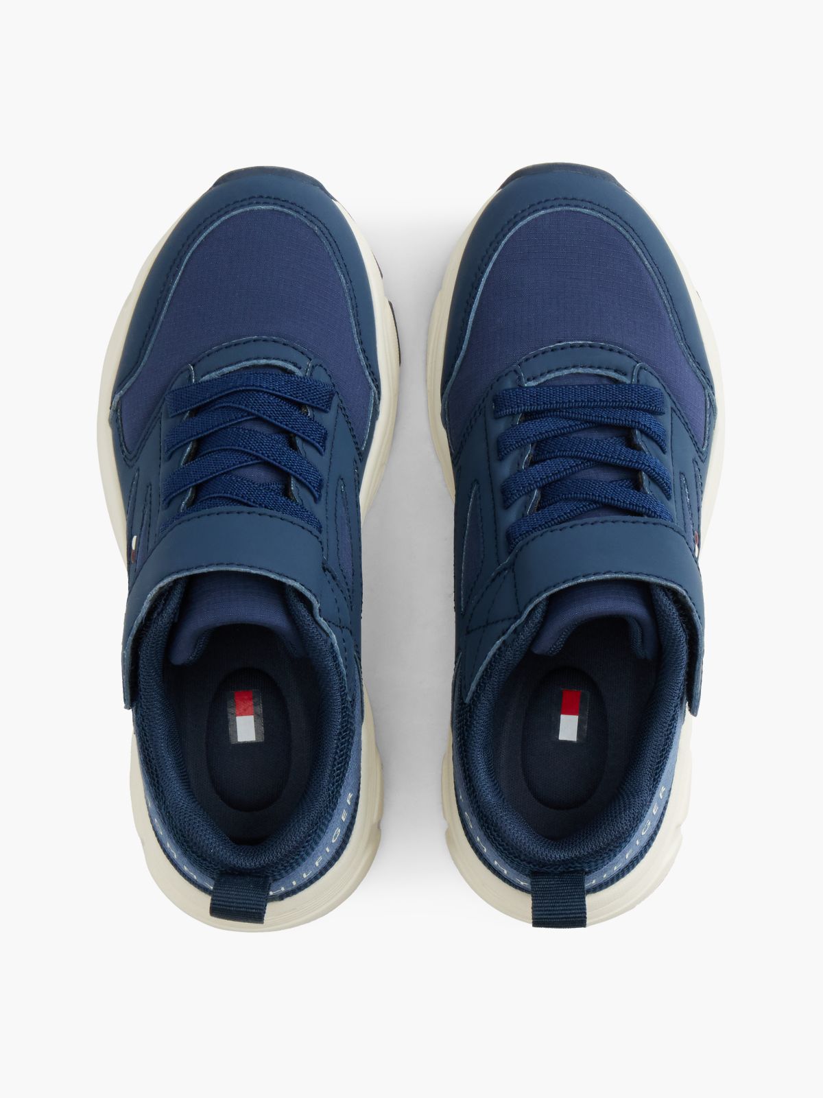 Tonal Hook And Loop Ripstop Trainers — Blue