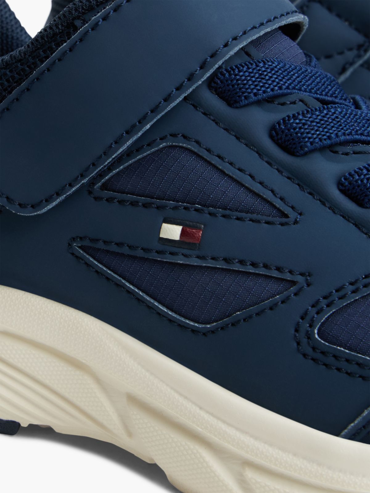 Tonal Hook And Loop Ripstop Trainers — Blue