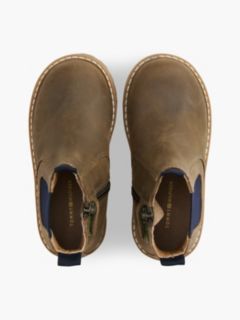 Leather Cleat Chelsea Boots — Green 3