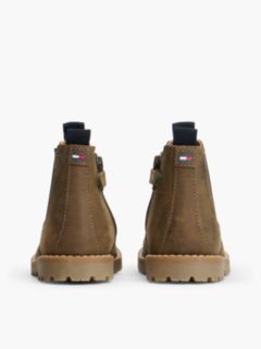 Leather Cleat Chelsea Boots — Green 4