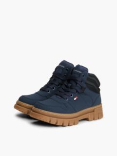 Warm Lined Cleat Lace-Up Boots — Blue 2