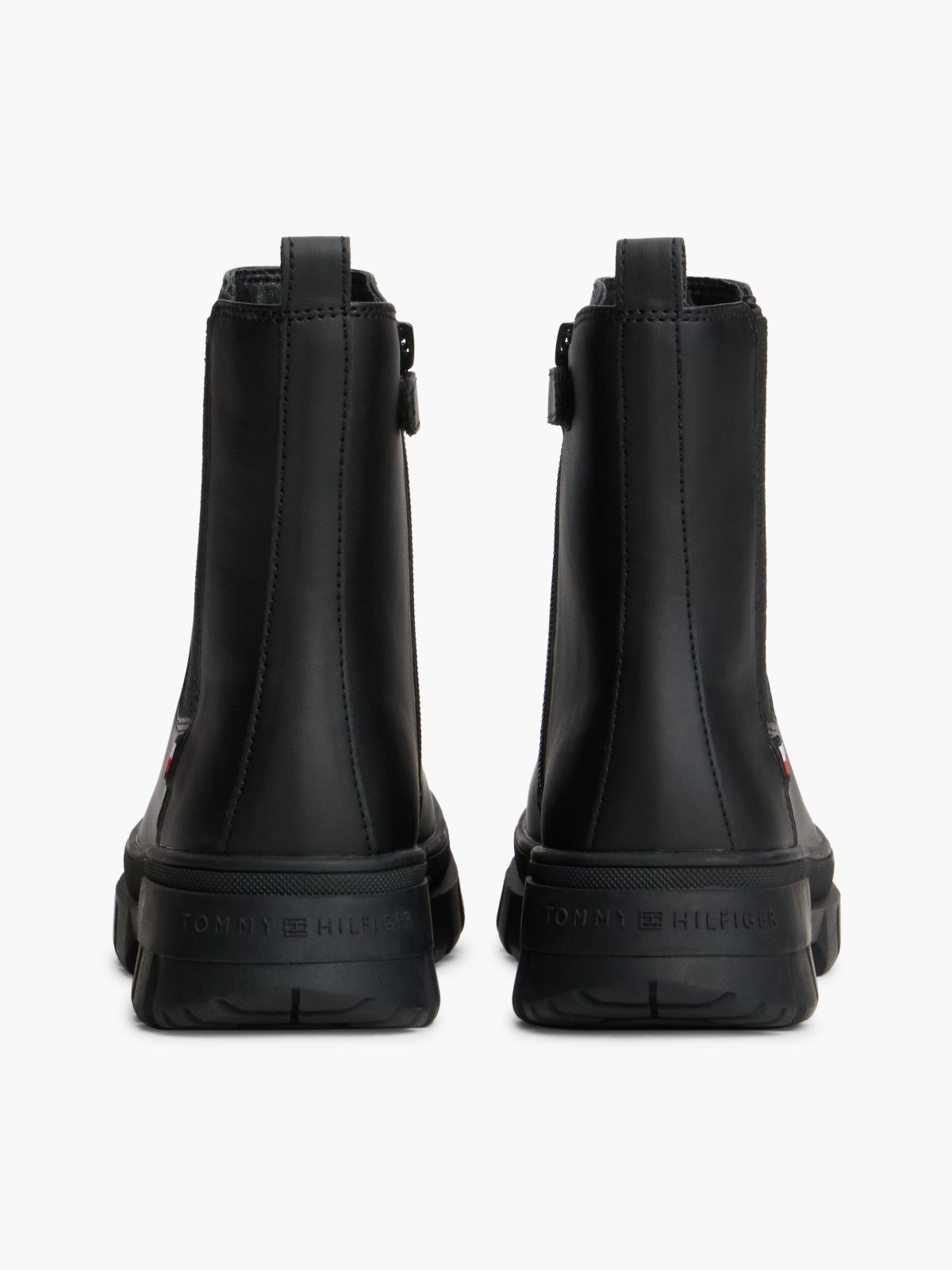Global Stripe Cleat Chelsea Boots — Black