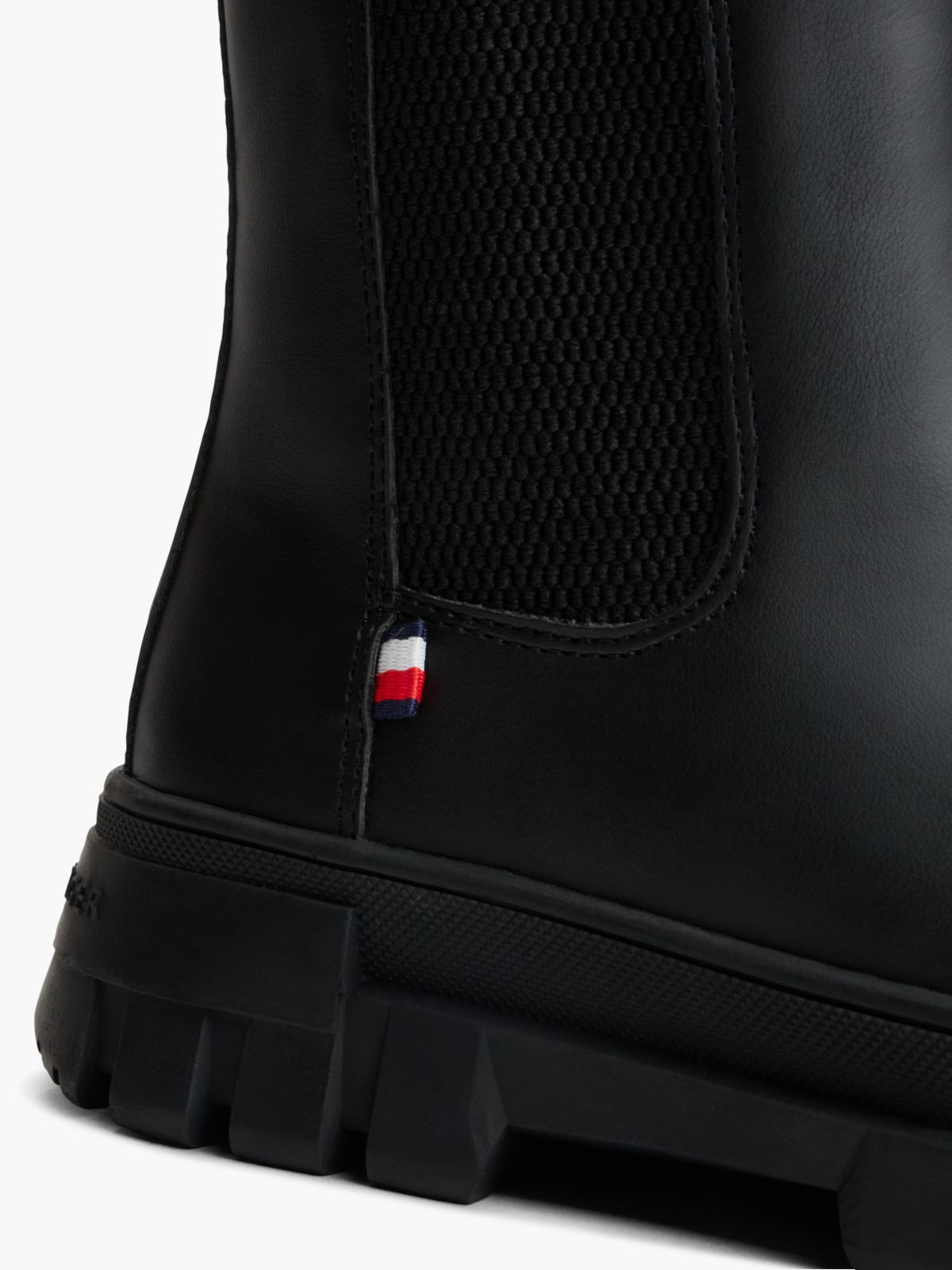 Global Stripe Cleat Chelsea Boots — Black