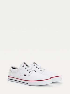Cotton Low-Top Trainers | WHITE | Tommy 