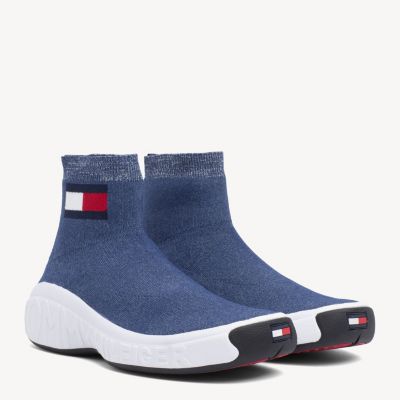 tommy hilfiger knitted sock boots