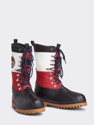 tommy hilfiger boots red