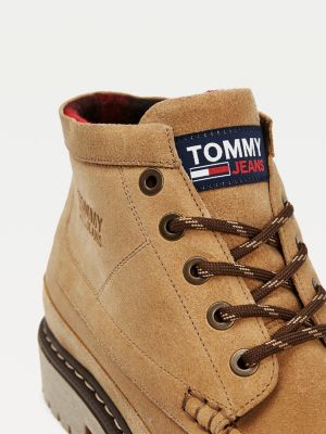 tommy jeans brown hiking boots