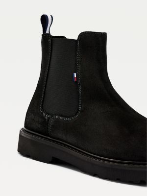 tommy hilfiger black chelsea boots