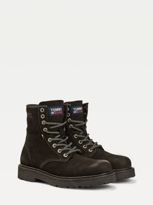 Warm Lined Lace-Up Boots | BLACK 