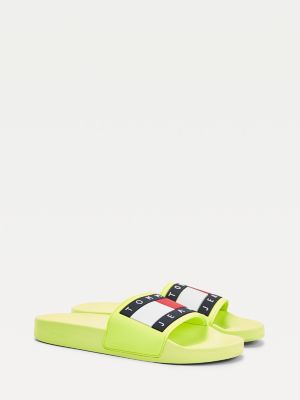 mens yellow slides