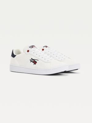 Signature Cupsole Knitted Trainers | WHITE | Tommy Hilfiger