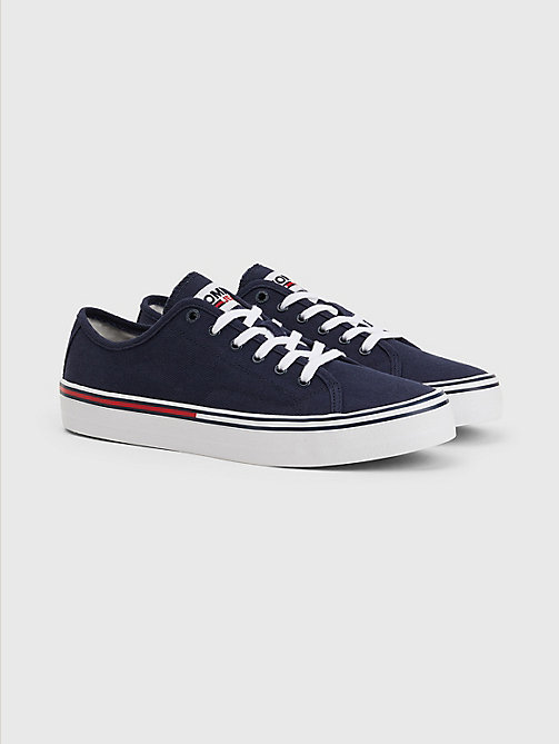 blue essential low-cut trainers for men tommy jeans