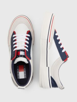 tommy leather trainers