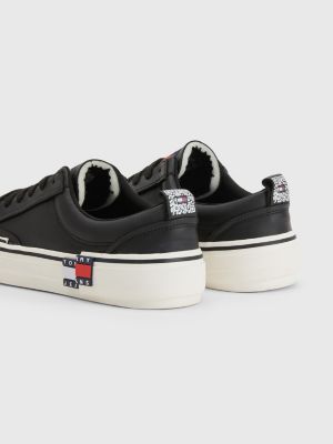 tommy embossed leather trainers
