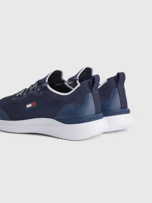 tommy embossed leather trainers