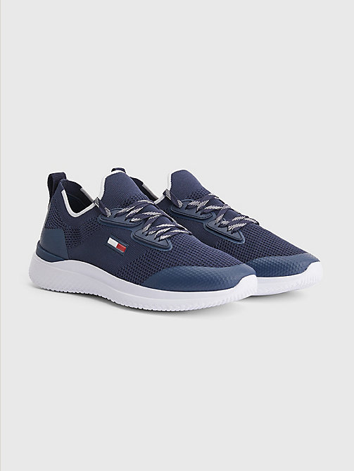 blue mix running trainers for men tommy jeans