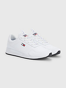 white essential runner trainers for men tommy jeans