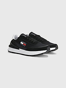 black cleat tech runner trainers for men tommy jeans