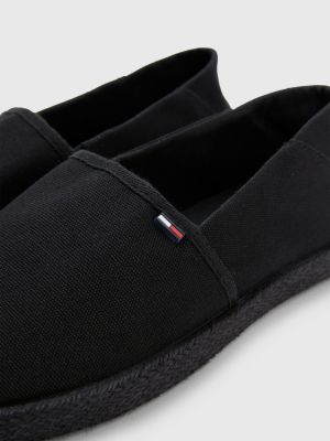 Alpargatas con logo y de esparto | NEGRO | Tommy