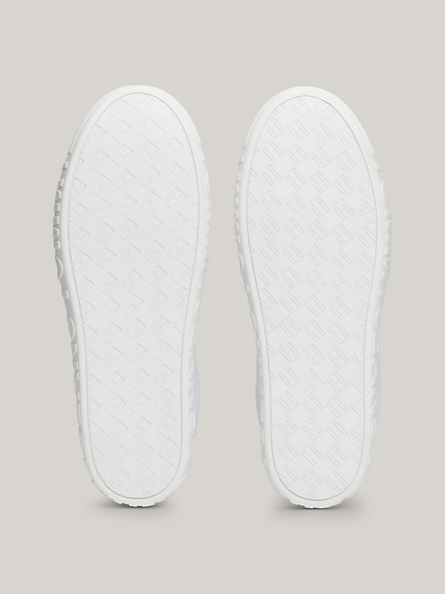 sneakers essential in pelle con logo white da uomo tommy jeans