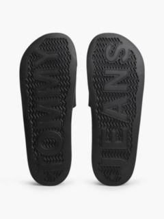 Flag Badge Contoured Pool Slides — Black 5