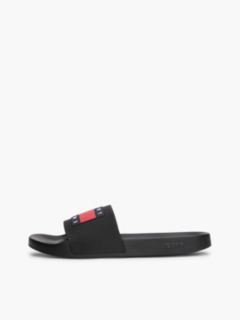 Flag Badge Contoured Pool Slides — Black 7