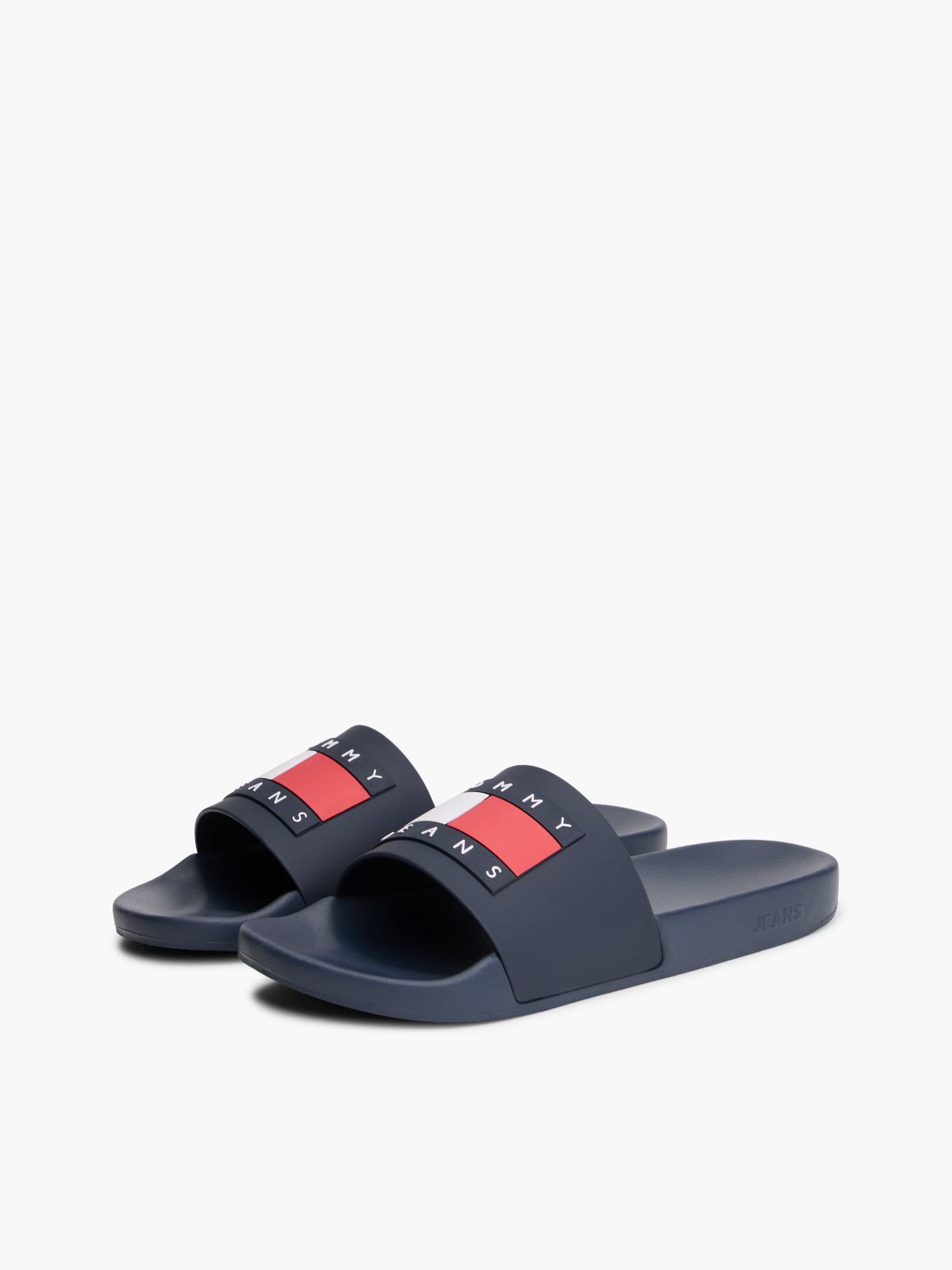 Flag Badge Contoured Pool Slides — Blue