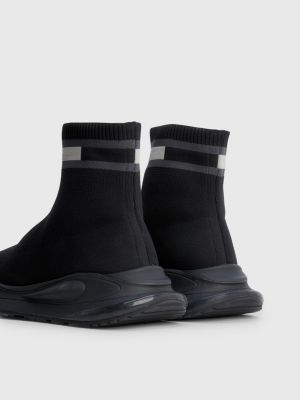 Knitted Mid Top Sock Trainers | Black | Tommy Hilfiger