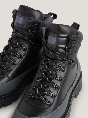 Tommy jeans black hiking hot sale boots