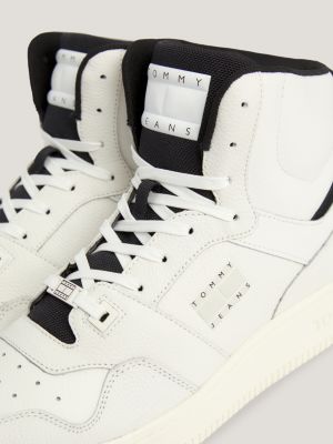 Mens white high top hot sale trainers