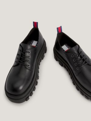 Tommy hilfiger black hot sale leather shoes