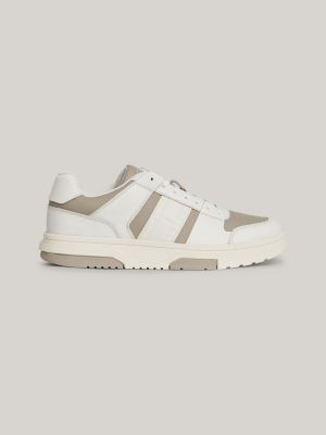 The Brooklyn Leather Colour-Blocked Trainers | Grey | Tommy Hilfiger