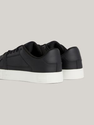 Essential Leather Cupsole Trainers | Black | Tommy Hilfiger