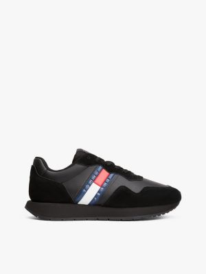 multi mixed texture cleat trainers for men tommy jeans