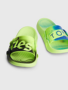 yellow tommy jeans x aries pool slides for men tommy jeans
