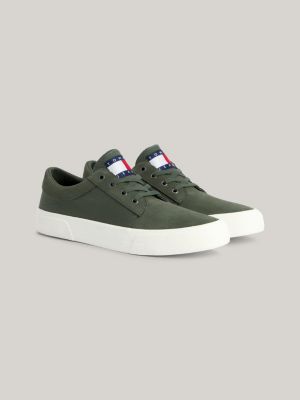 Suede Skate Derby Trainers Green Tommy Hilfiger