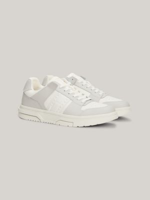 The Brooklyn Leather Contrast Panel Trainers | Grey | Tommy Hilfiger