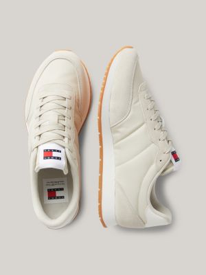 Essential Mixed Texture Fine Cleat Trainers | Beige | Tommy Hilfiger