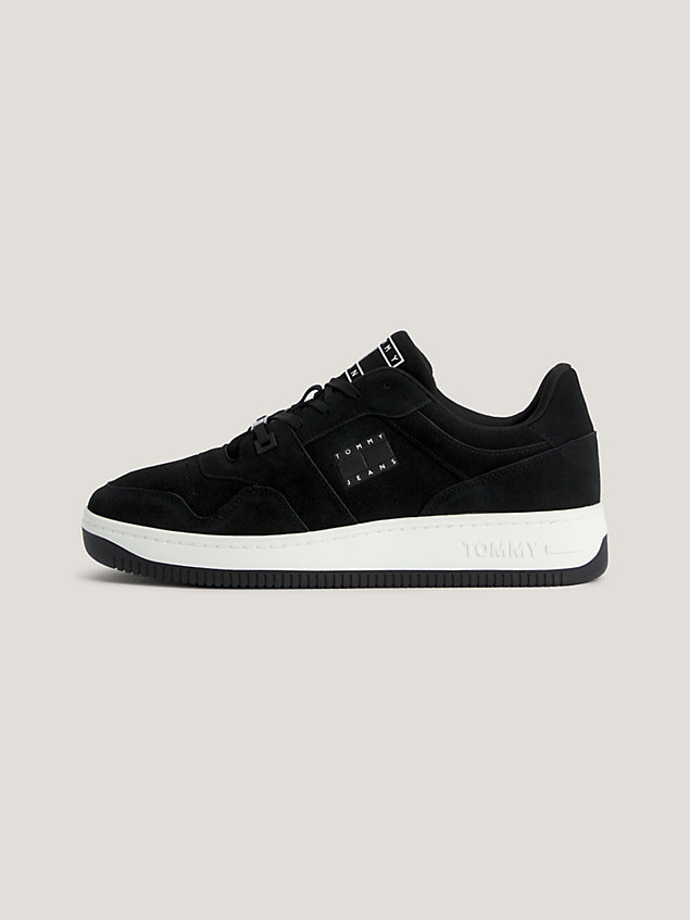 black suede cleat basketball trainers for men tommy jeans