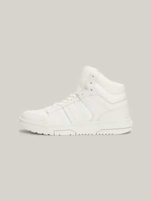 adidas hoops mid top leather mens trainers