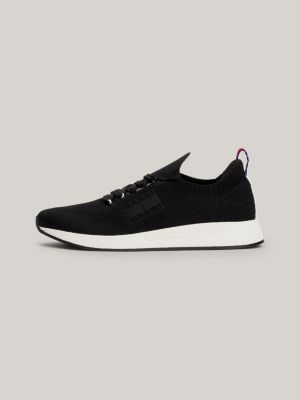 Black knit sale runner trainers