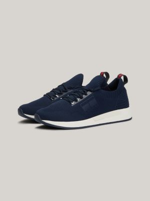 blue elevated gestrickter runner-sneaker für herren - tommy jeans
