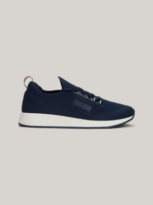 blue elevated gestrickter runner-sneaker für herren - tommy jeans