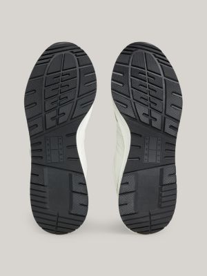 Runner-Ledersneaker mit Mesh-Einsätzen | Grau | Tommy Hilfiger 