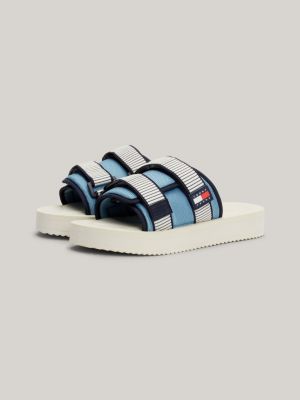 blue sandale mit doppelriemen für herren - tommy jeans