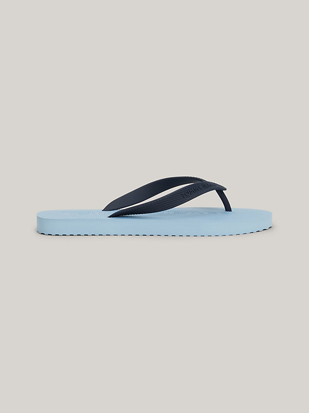 blue logo beach flip-flops for men tommy jeans