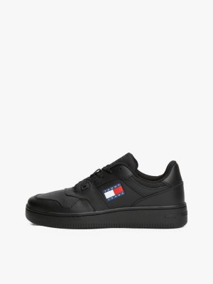 Baskets Essential Retro en cuir Noir Tommy Hilfiger