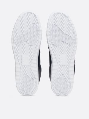 baskets crantées rétro bleu pour hommes tommy jeans