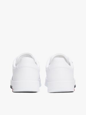 sneakers essential in pelle bianco da uomini tommy jeans