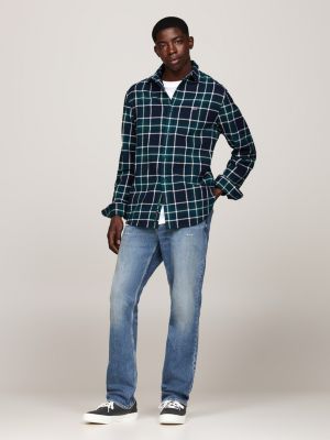 zwart derby-sneaker met logotag voor heren - tommy jeans